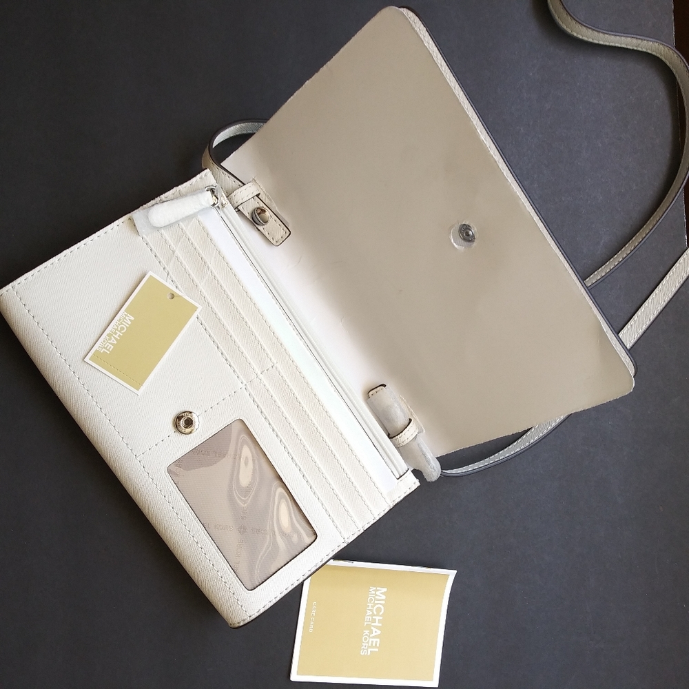NWT MICHAEL KORS LARGE CROSSBODY CLUTCH BAG PURSE - Picture 6 of 9